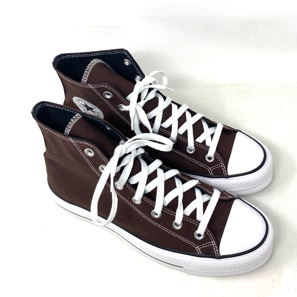 Converse Ctas Lift Platform For Women Brown Canvas Hi Shoes Custom 171209C-BWBW - Picture 3 of 10